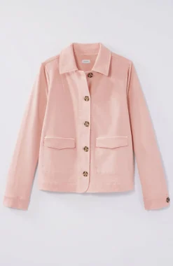 Curved-Hem Denim Jacket
