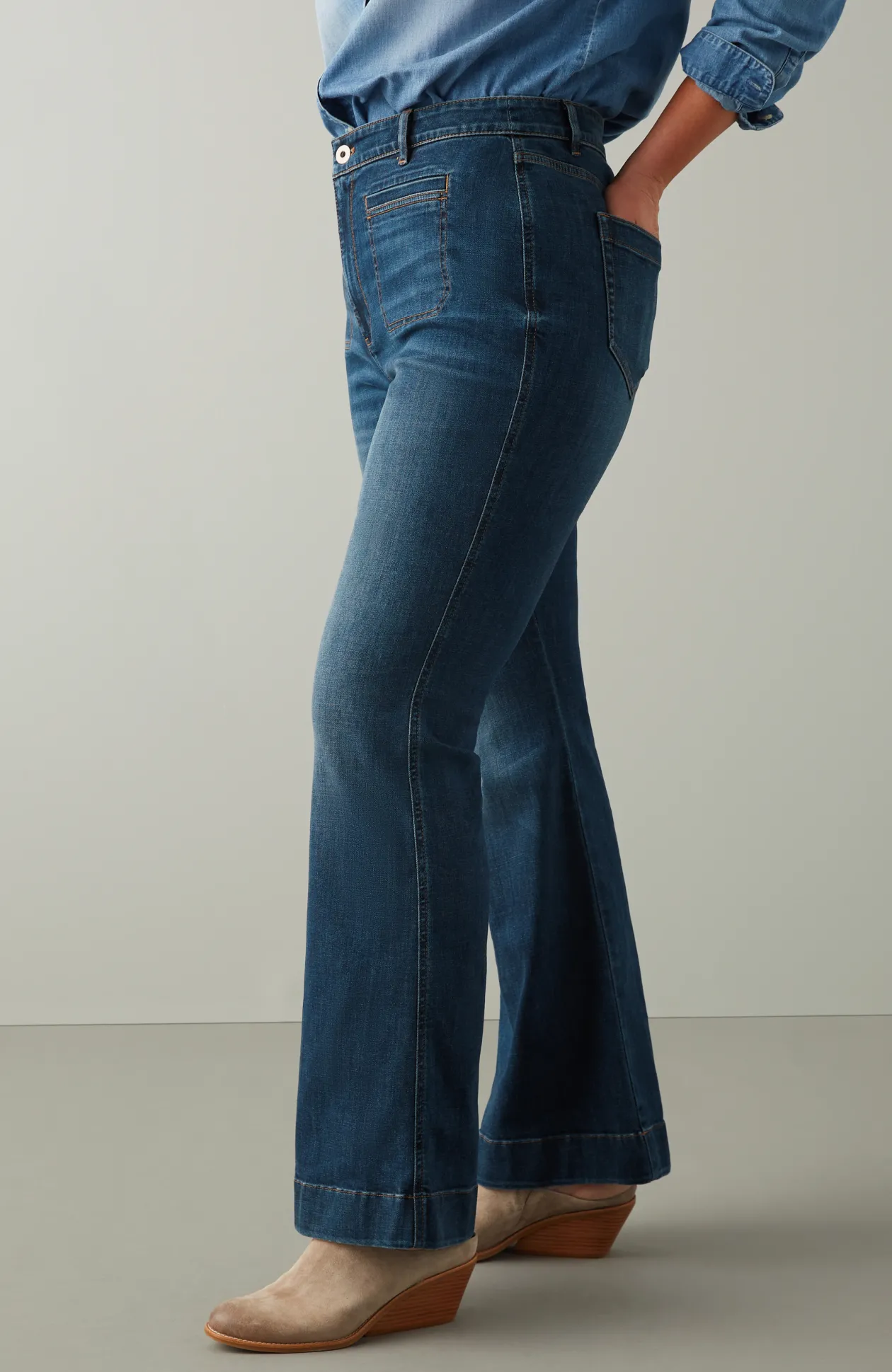 Curvy-Fit Flare Jeans