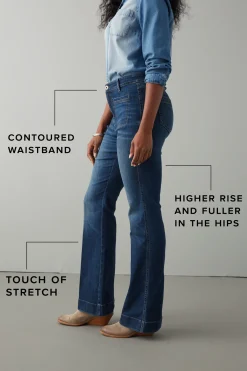 Curvy-Fit Flare Jeans