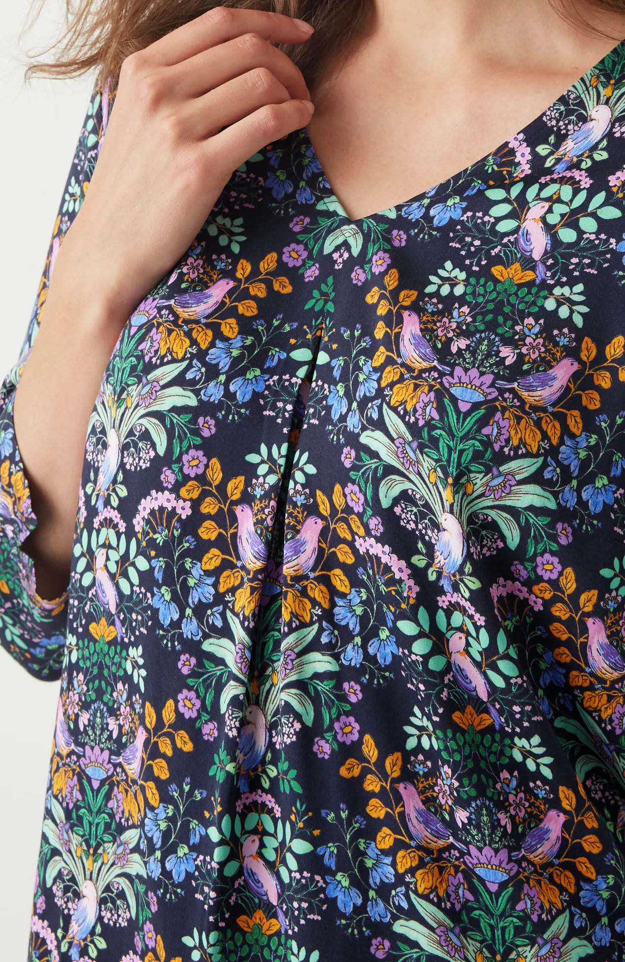 Delightful Garden Printed Satin Top