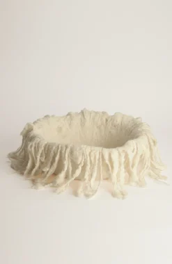 Elements Felt Frayed Round Bowl