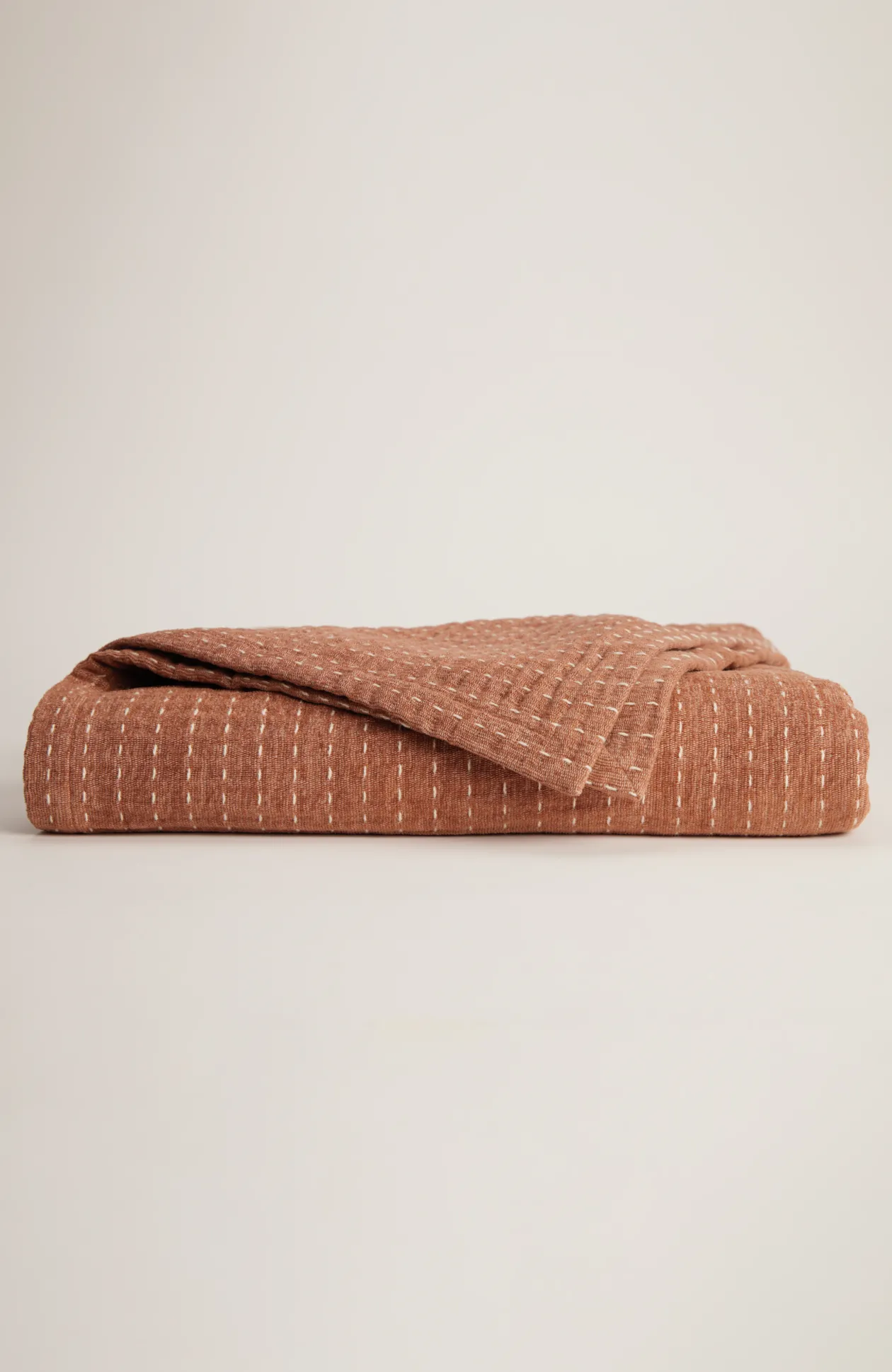 Elements Kantha-Stitched Chenille Throw