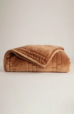 Elements Quilted Velvet Throw