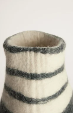 Elements Striped Felt Vase