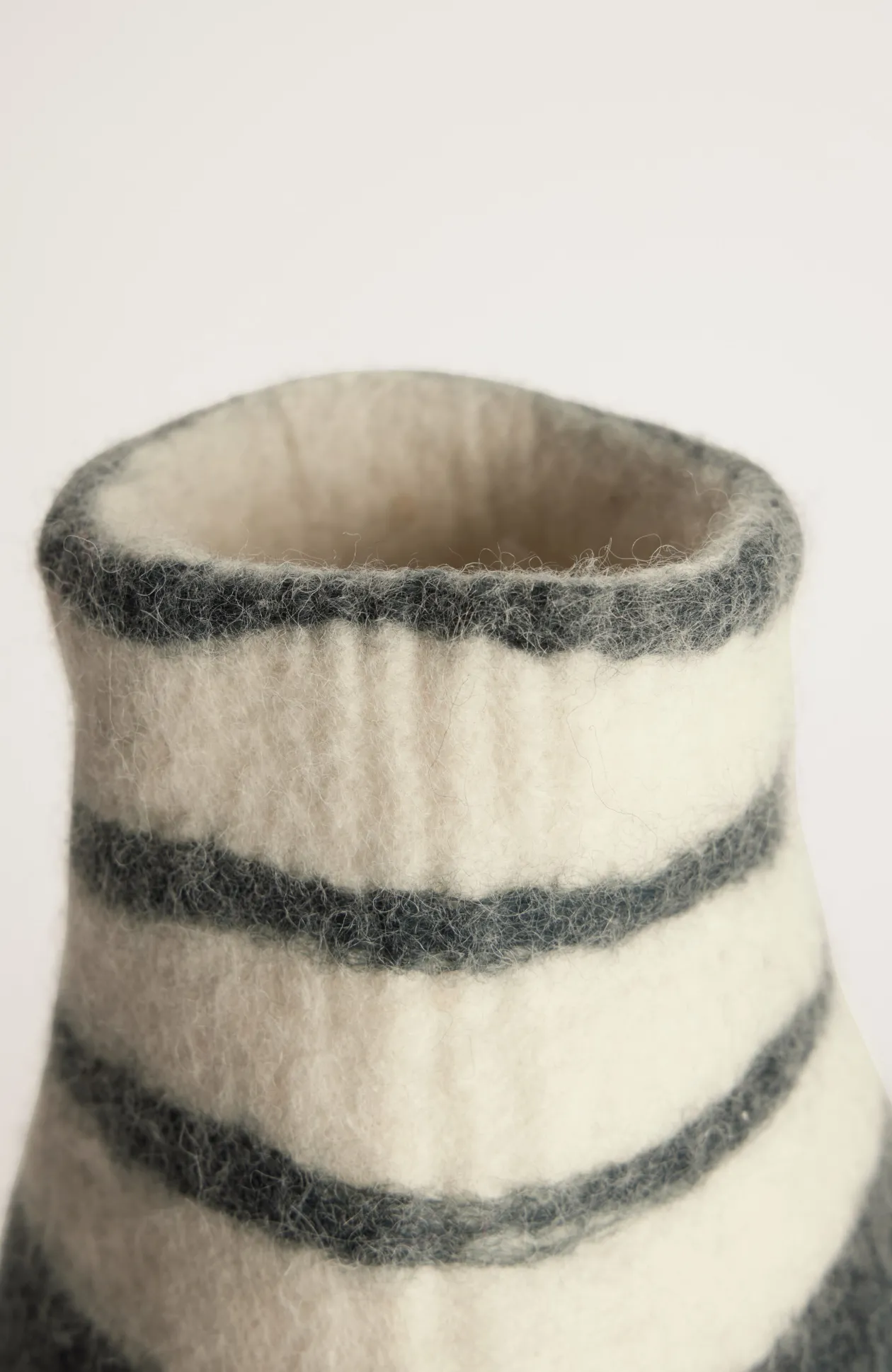 Elements Striped Felt Vase