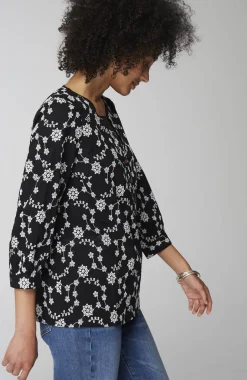 Embroidered Eyelet Popover