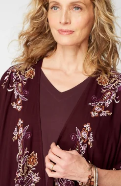 Embroidered Paisley Ruana
