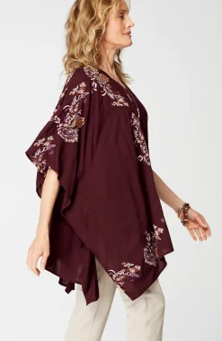 Embroidered Paisley Ruana
