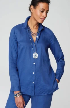 Everyday Linen Button-Front Shirt