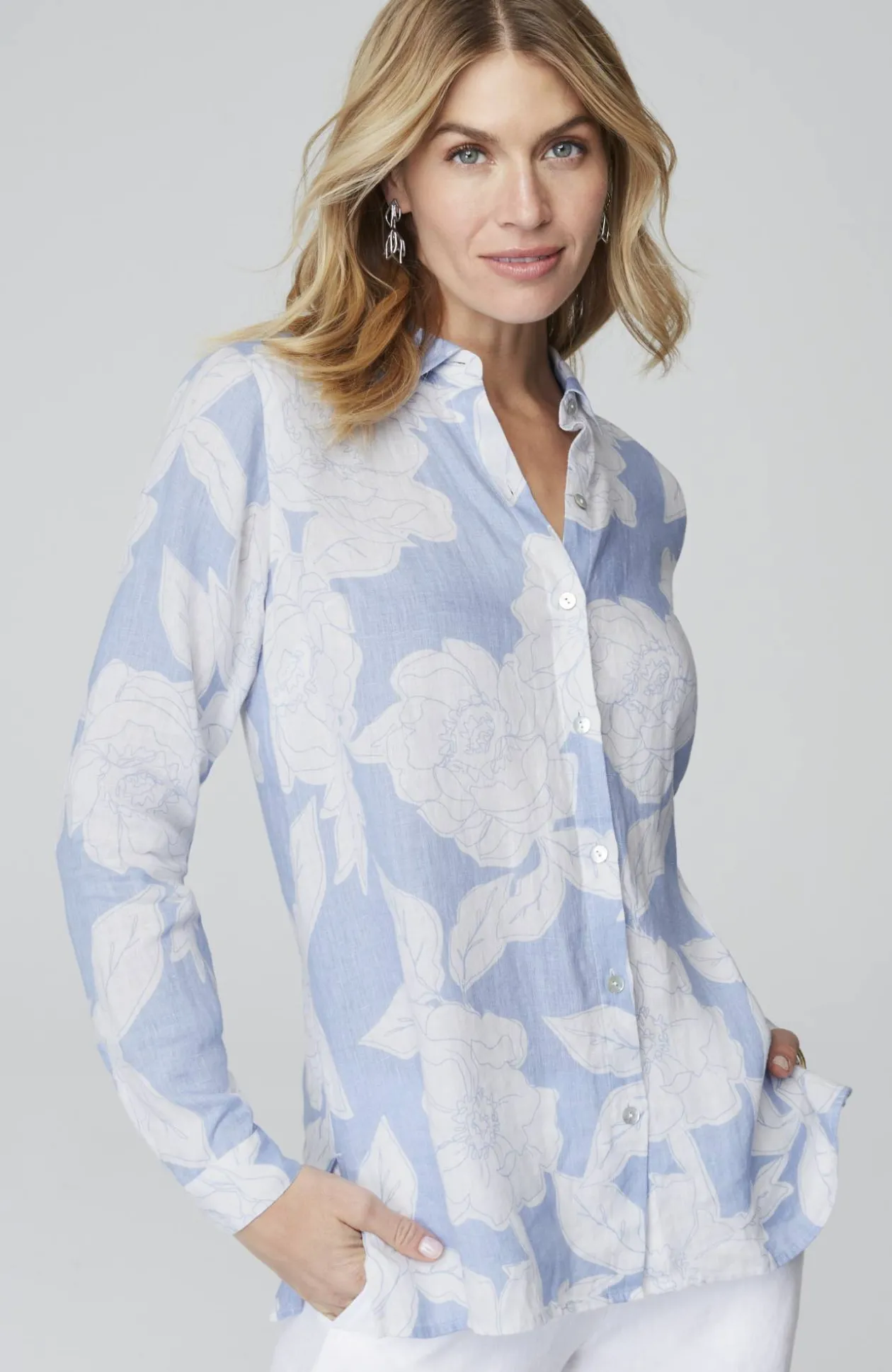 Everyday Linen Button-Front Shirt
