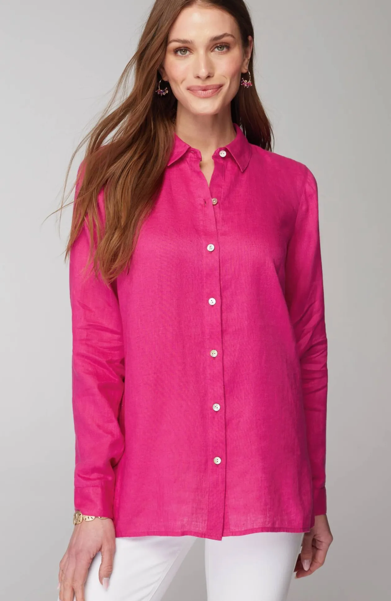Everyday Linen Button-Front Shirt