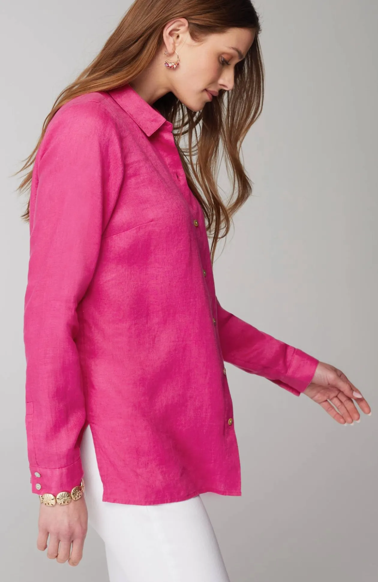 Everyday Linen Button-Front Shirt
