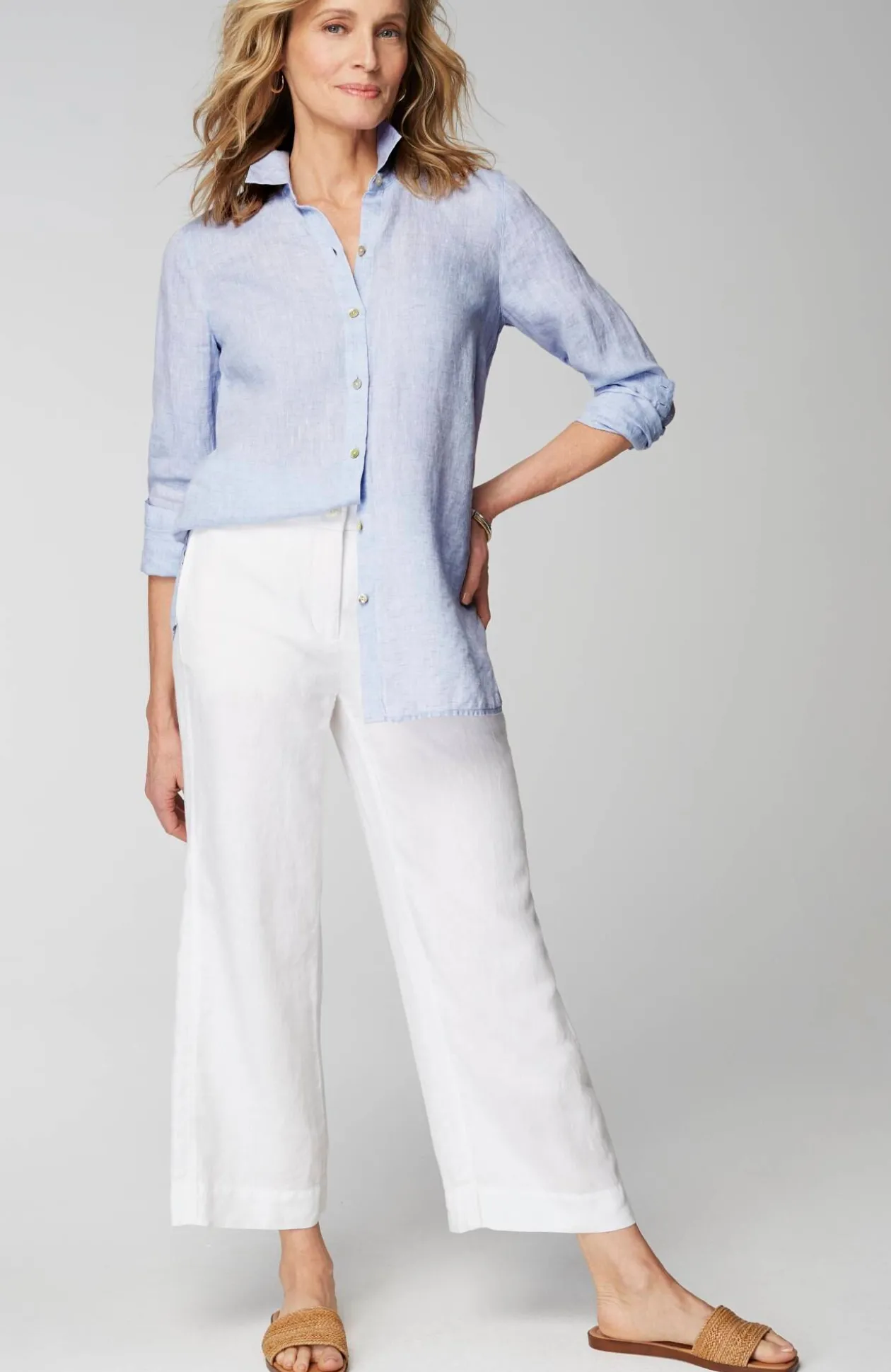 Everyday Linen Button-Front Shirt