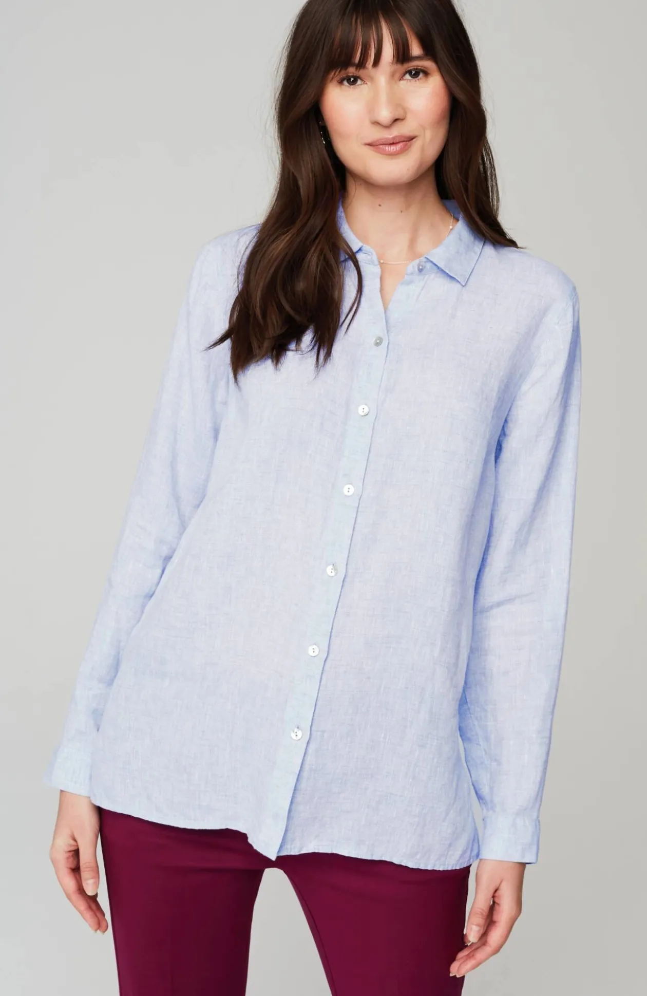 Everyday Linen Button-Front Shirt