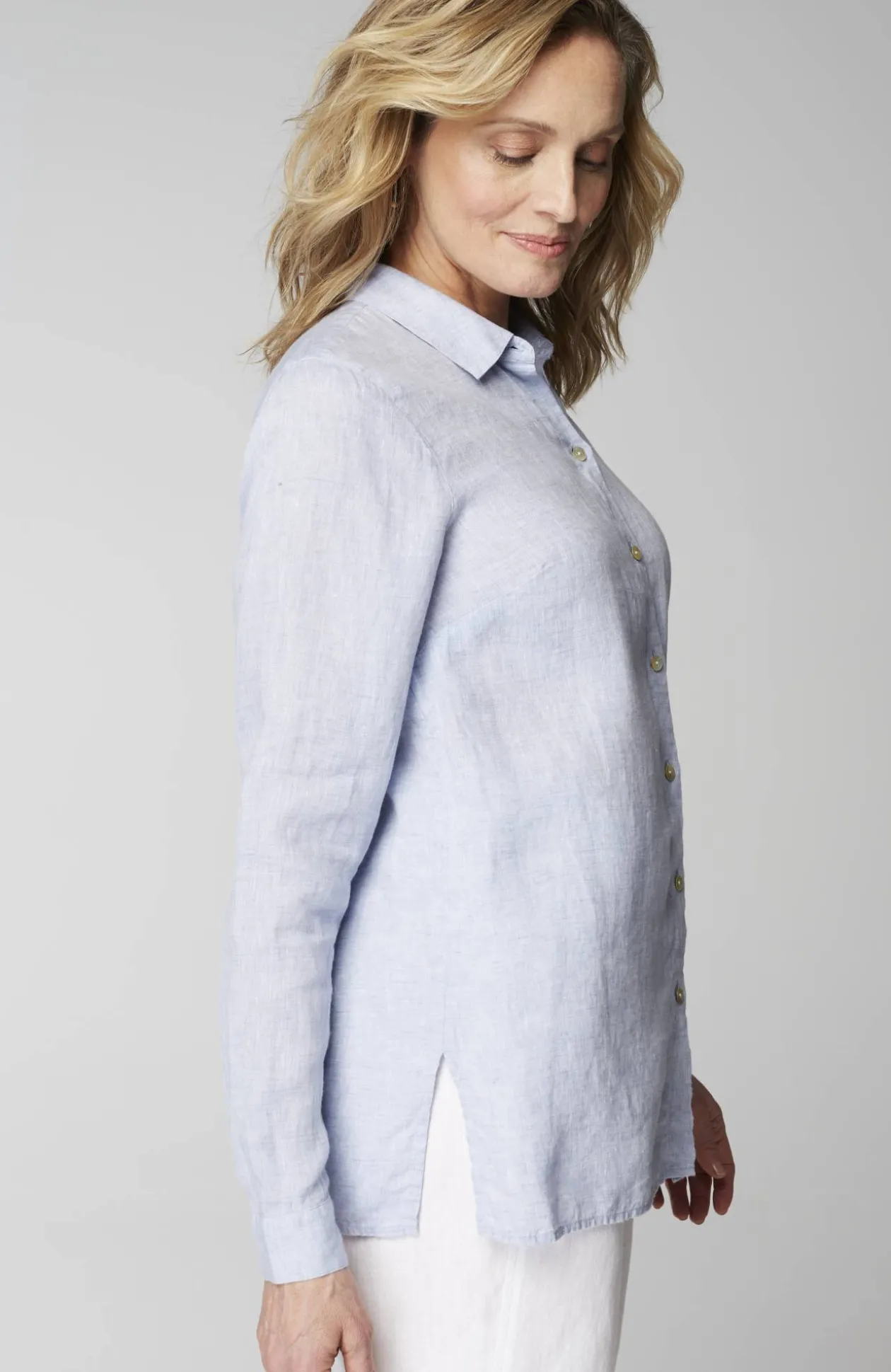 Everyday Linen Button-Front Shirt