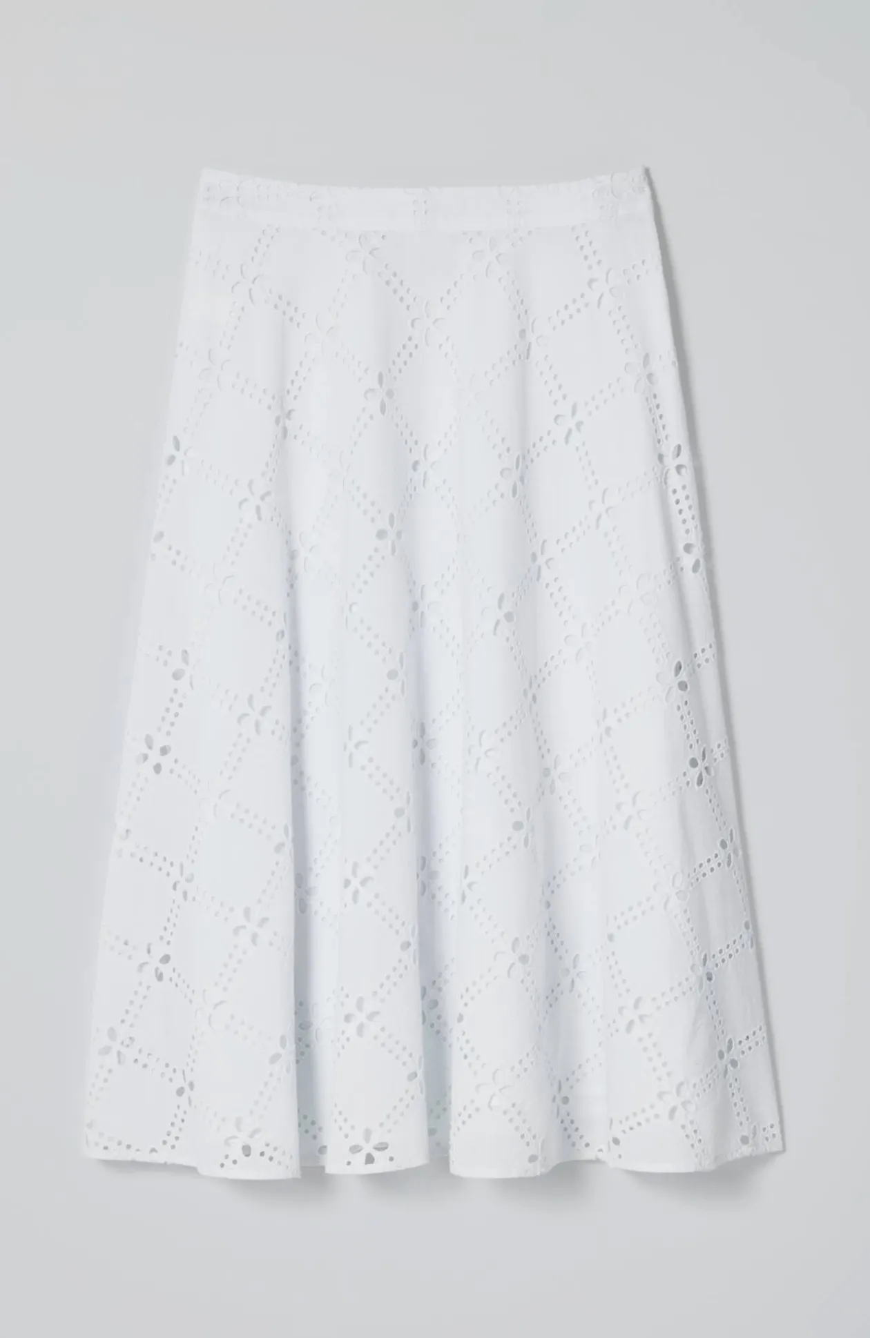 Eyelet Midi Skirt