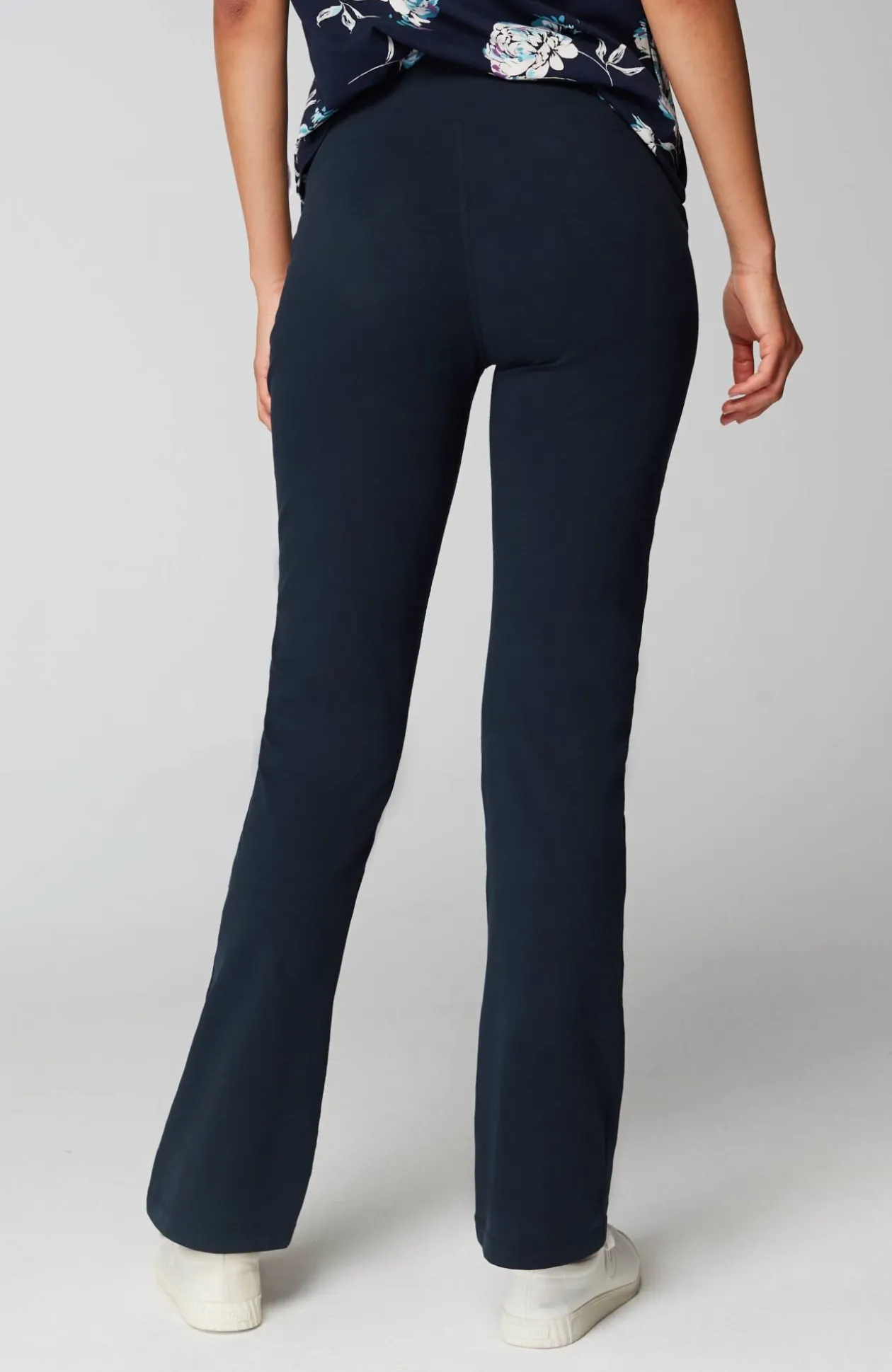Fit Breathe Cotton High-Rise Boot-Cut Pants