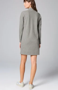 Fit Double-Knit Zipped-Collar Dress