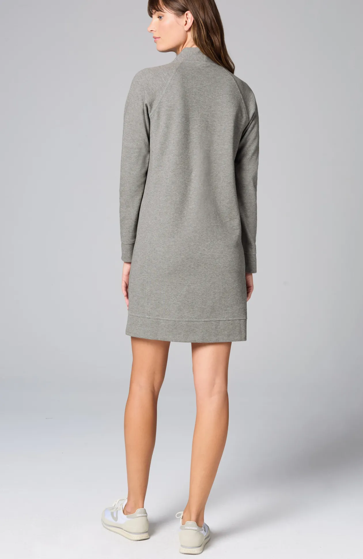 Fit Double-Knit Zipped-Collar Dress