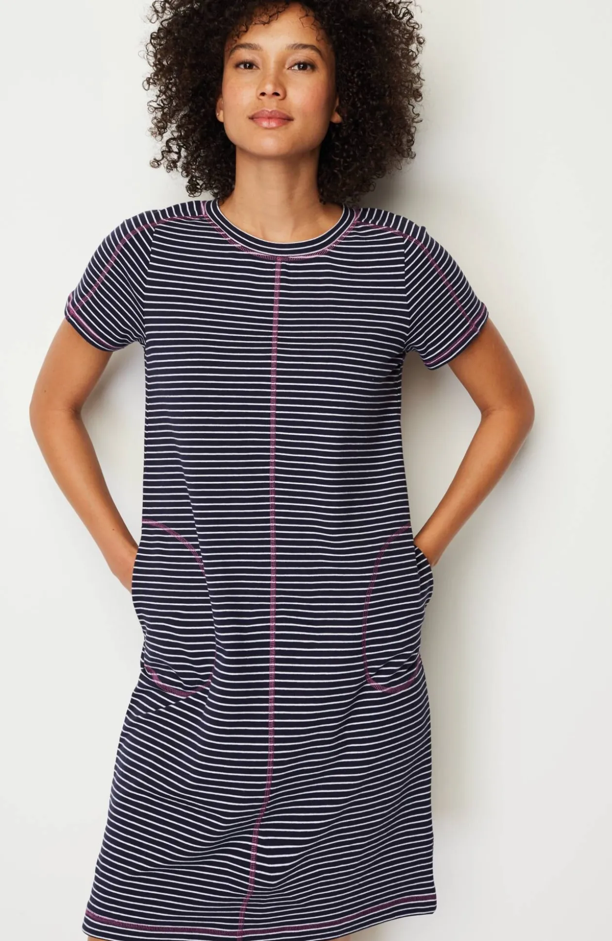 Fit Elevate Terry Contrasting-Stitch Dress