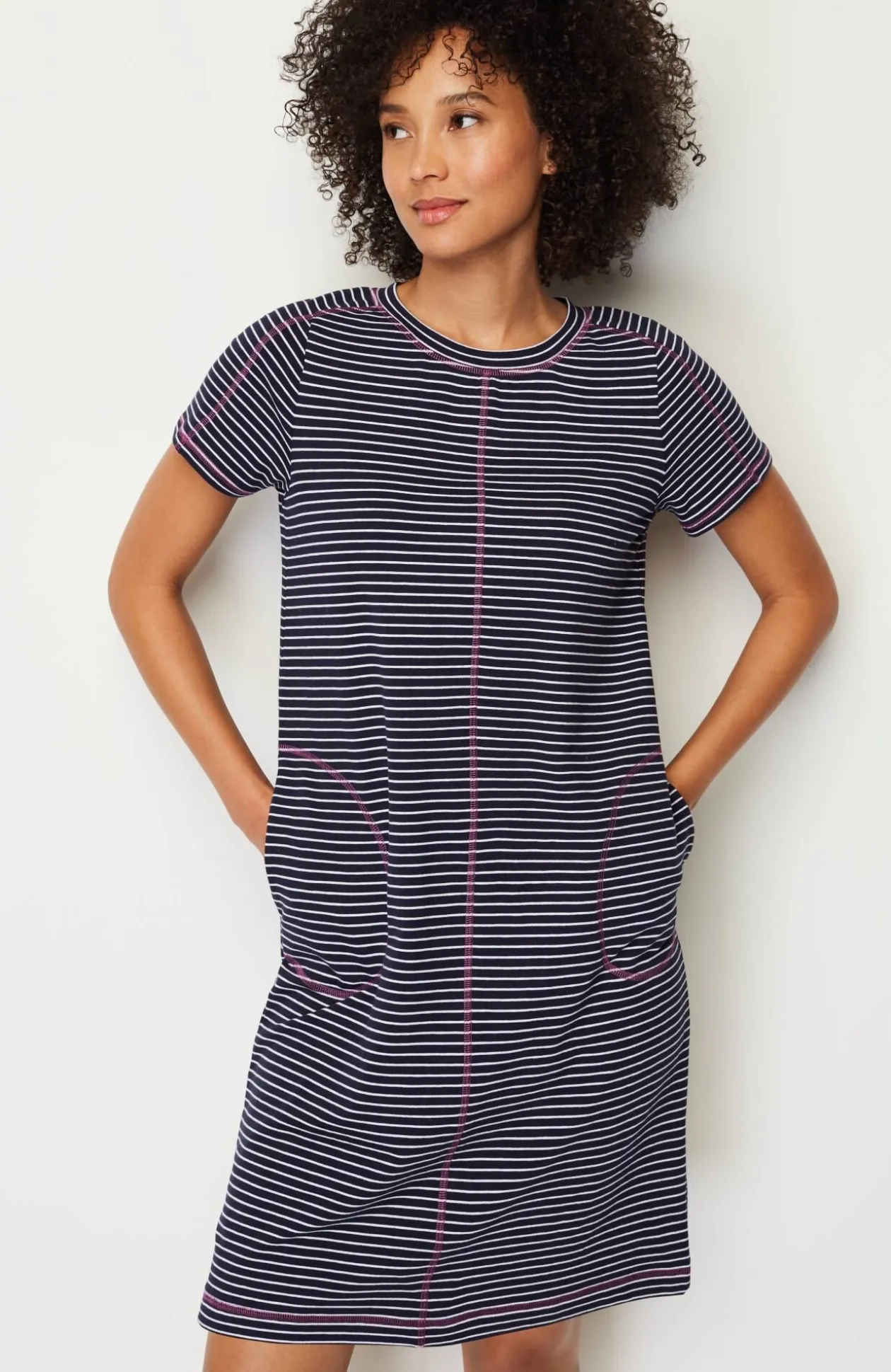 Fit Elevate Terry Contrasting-Stitch Dress