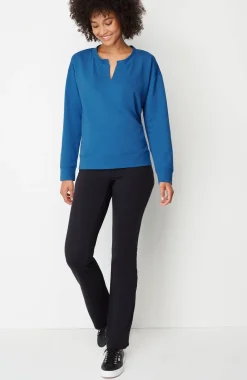 Fit Elevate Terry Split-Neck Sweatshirt