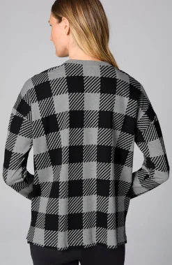 Fit French Terry Plaid Sweatshirt