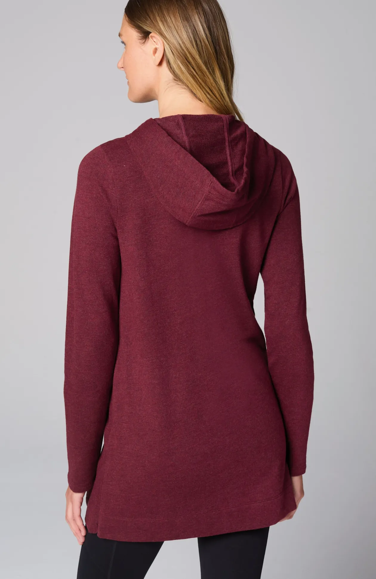 Fit French Terry Side-Zip Hooded Tunic