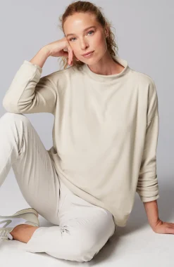 Fit Microfleece Funnel-Neck Top
