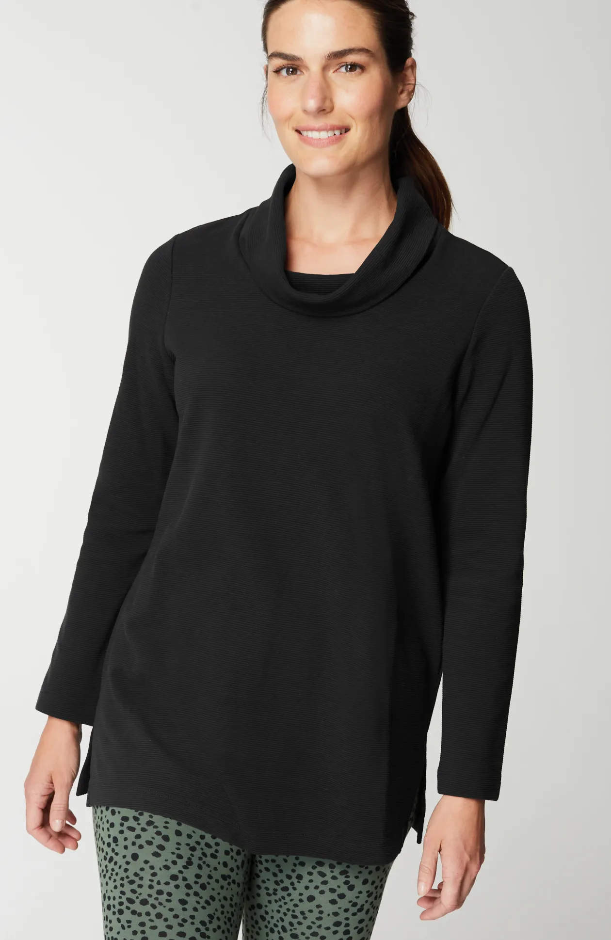 Fit Ottoman Cowl-Neck Tunic