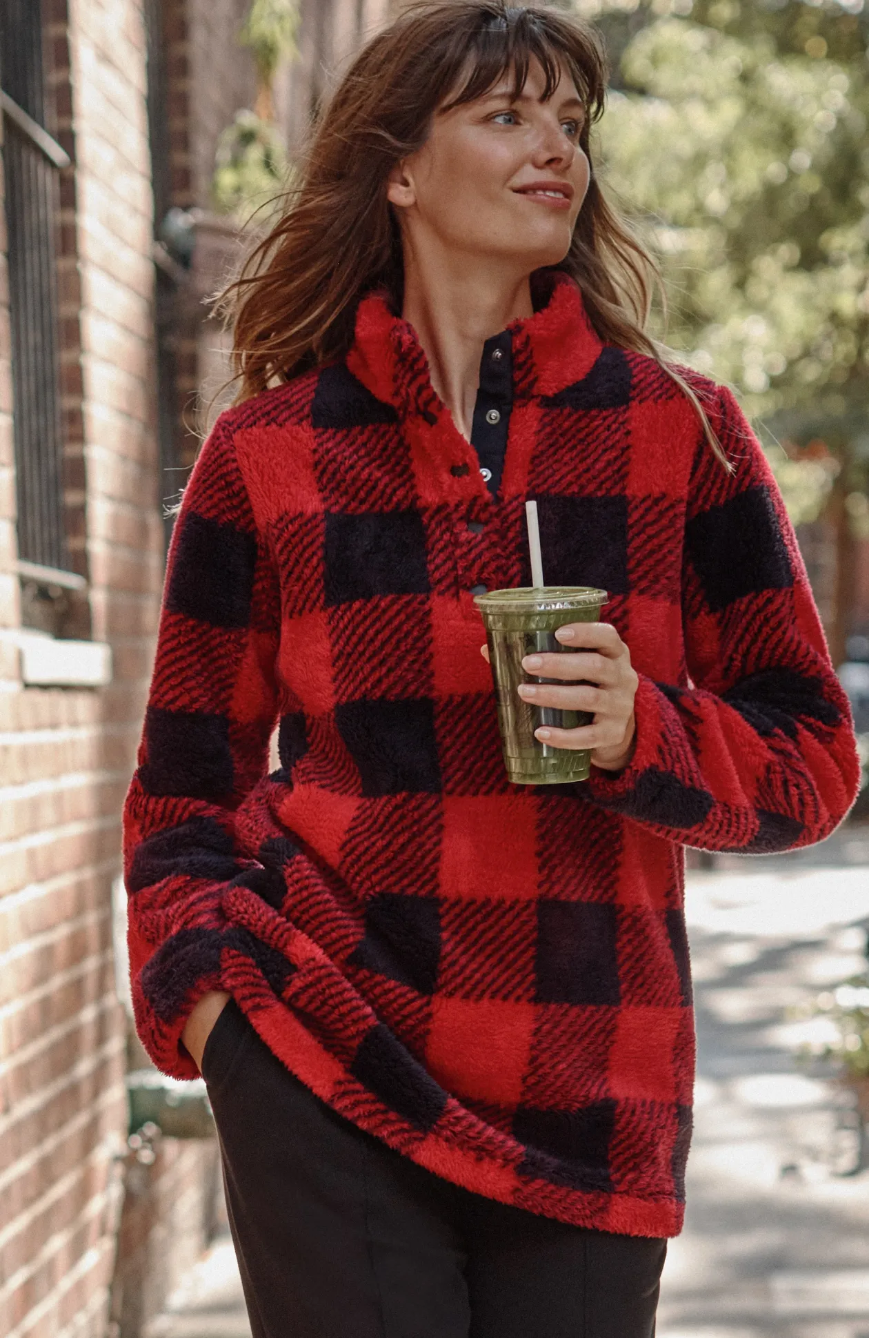 Fit Plush Sherpa Pullover