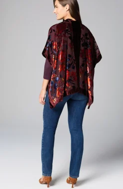 Floral Burnout Velvet Ruana
