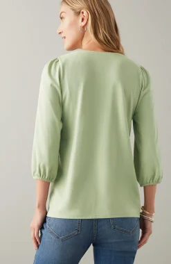 Floral-Embroidered Top