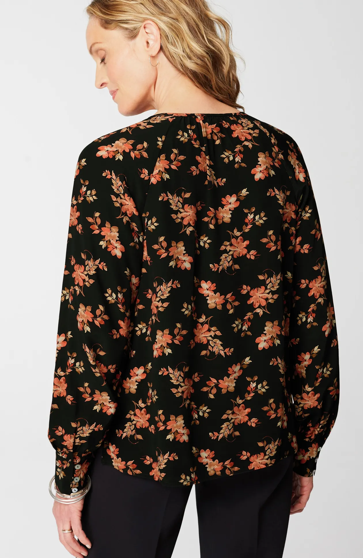 Floral-Printed Pullover Top