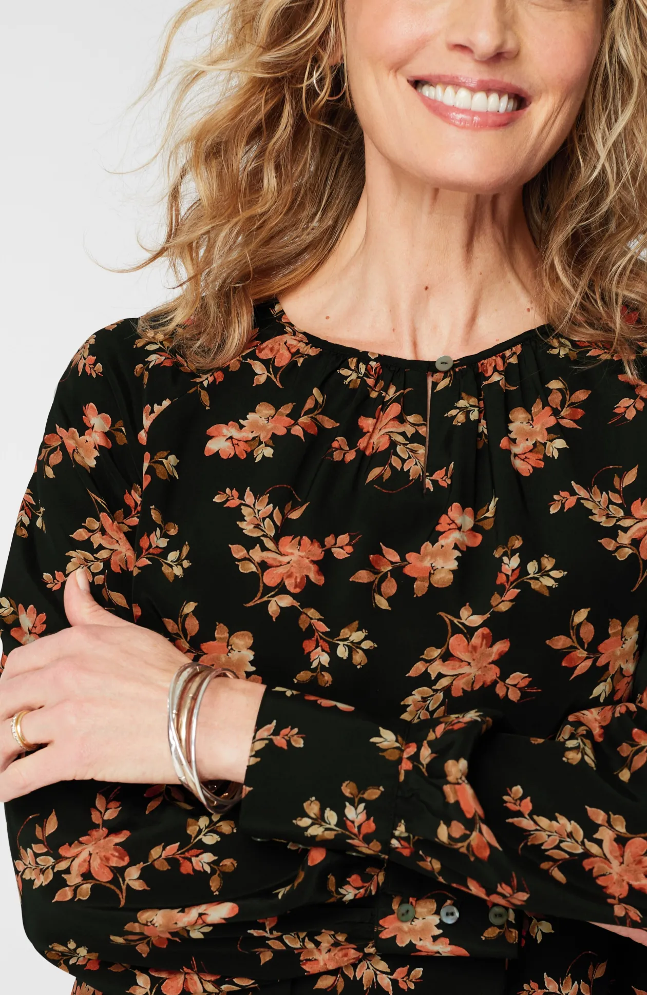 Floral-Printed Pullover Top