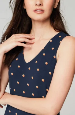 Flounced-Hem Midi Dress