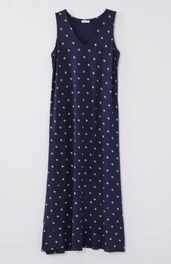 Flounced-Hem Midi Dress