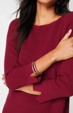 Flounced-Hem Sweater Dress