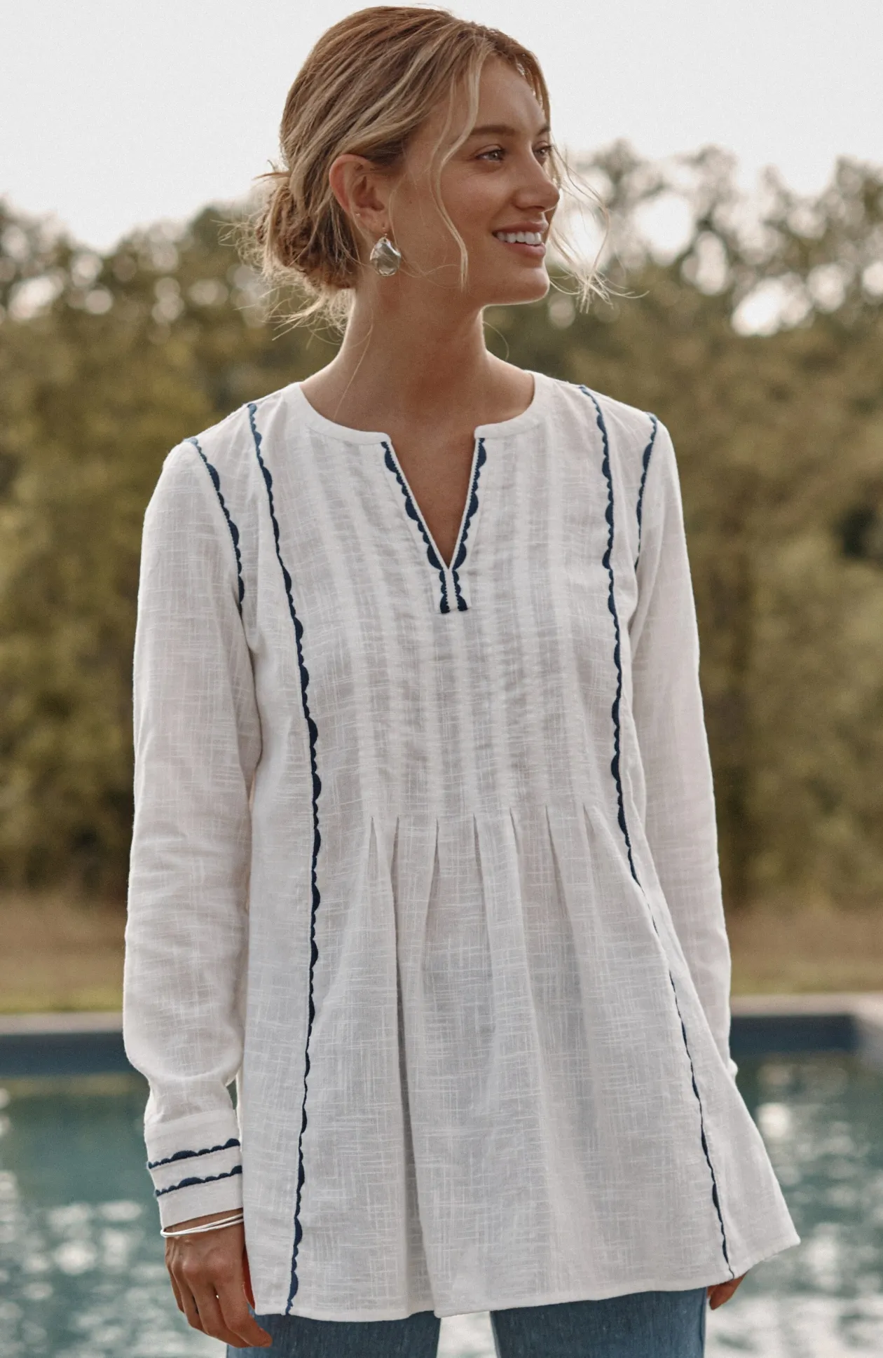 Geometric Embroidered Tunic