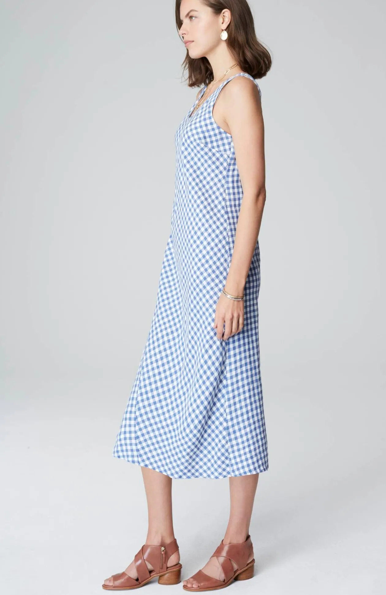 Gingham Midi Dress
