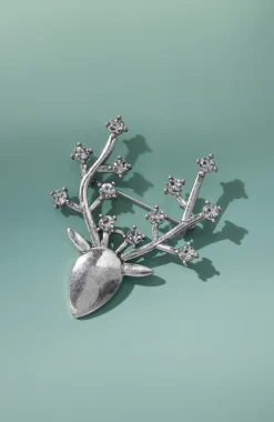 Glittering Deer Pin