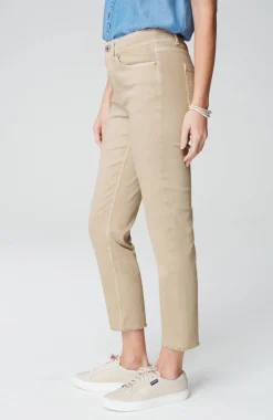 High-Rise Fringe-Hem Crops