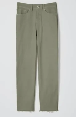 High-Rise Fringe-Hem Crops