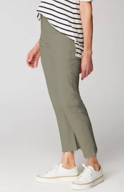 High-Rise Fringe-Hem Crops