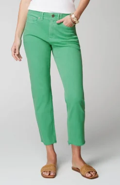 High-Rise Fringe-Hem Crops