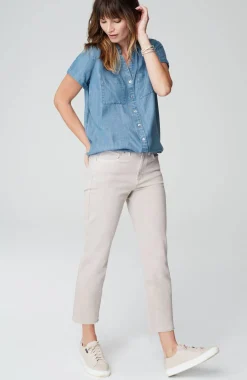 Indigo Button-Front A-Line Tunic