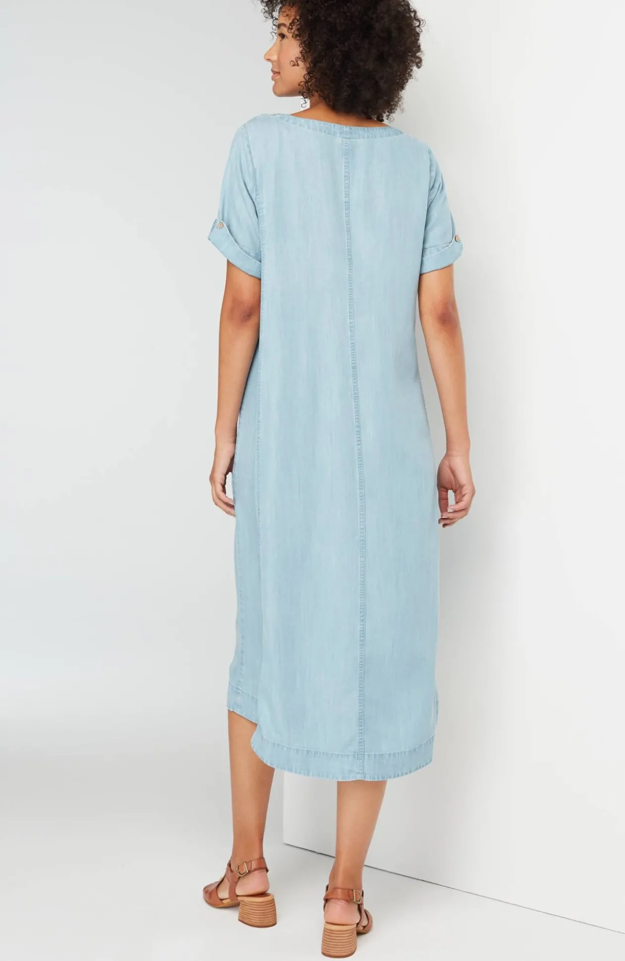 Indigo High-Low Dress