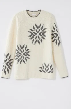 Intarsia Snowflake Sweater