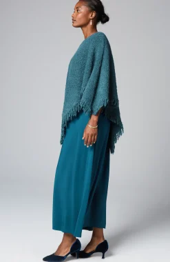 Italian Bouclé Asymmetric Poncho