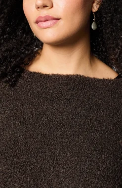 Italian Bouclé Asymmetric Poncho